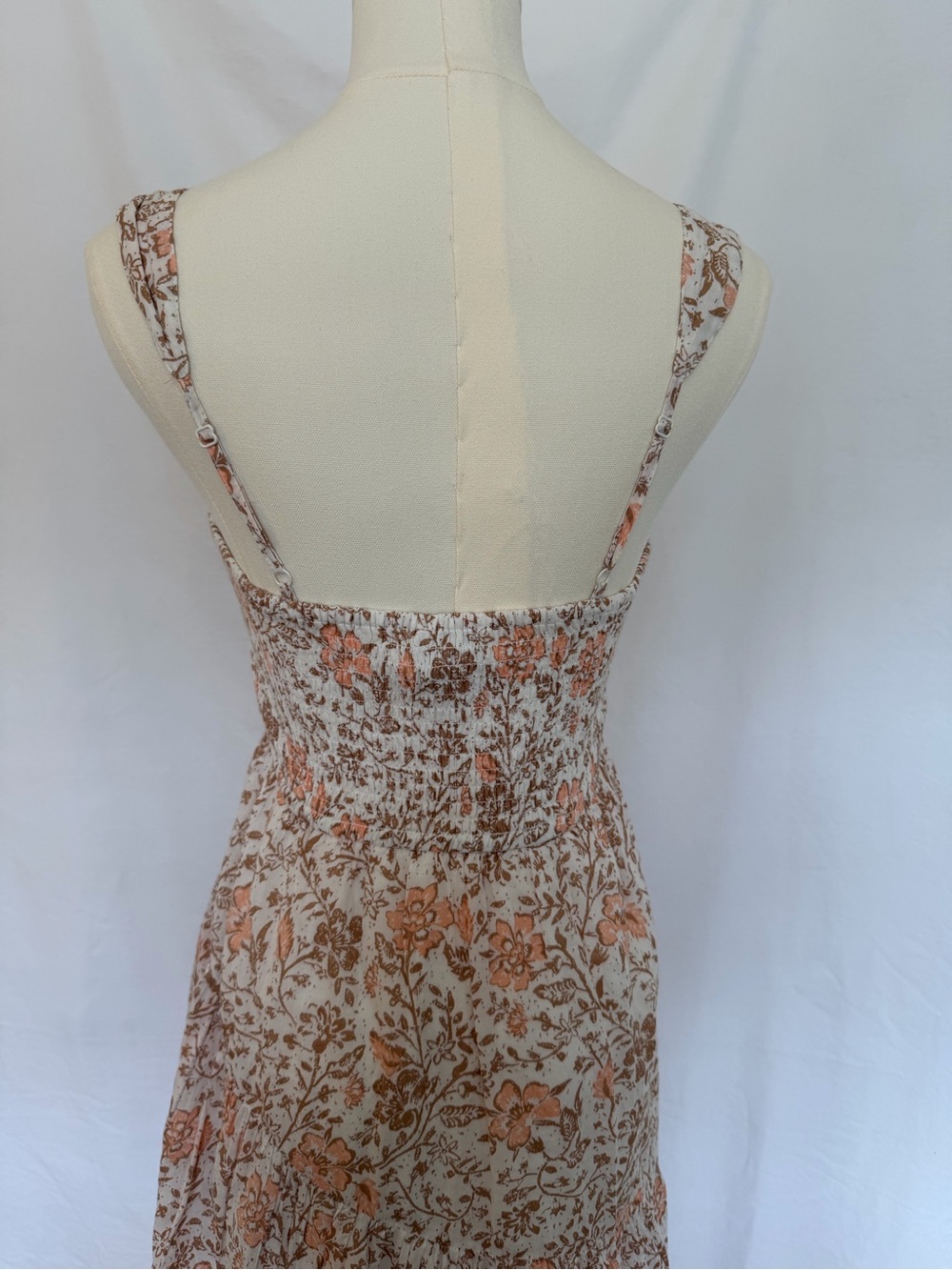 American Eagle Outfitters Peach Floral Maxi Dress - Picture 3 of 4